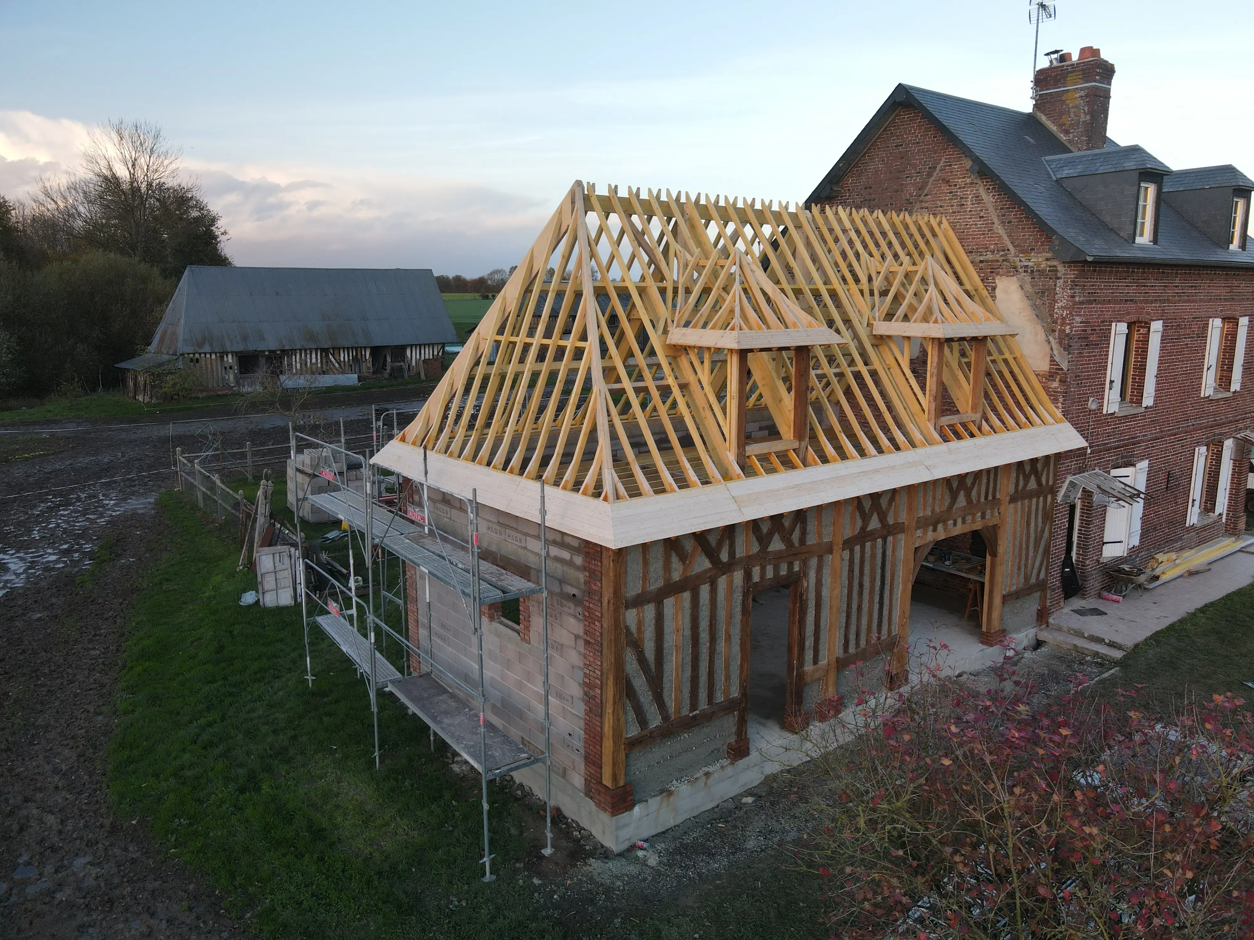 Vue d'ensemble atelier et chantier, Eure